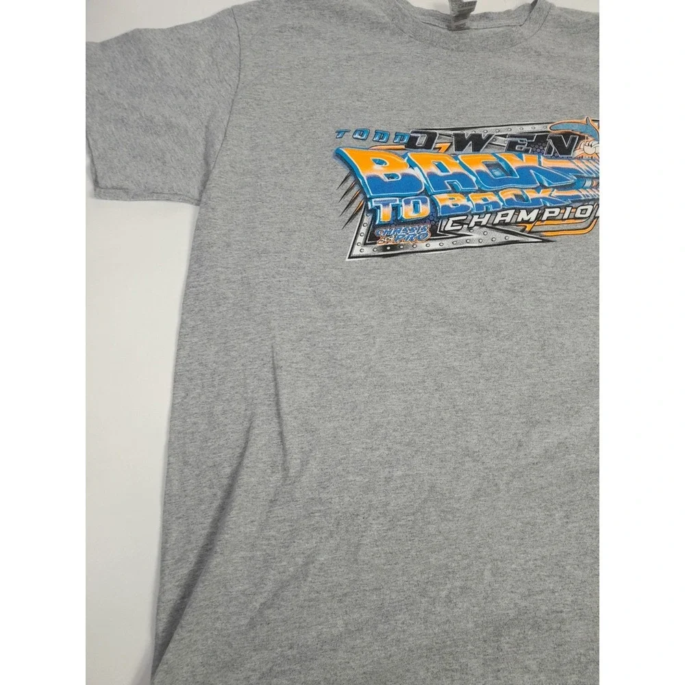 Todd  Owen Racing T-Shirt Sk Modified Champion Back To Back Tee Rare Sz L - Picture 6 of 8